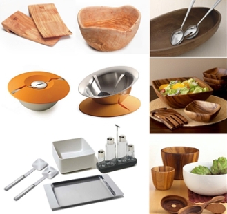 Salad bowls and set for entertaining