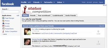 status competition : facebook application by Jerome Paradis and Kim Vallee