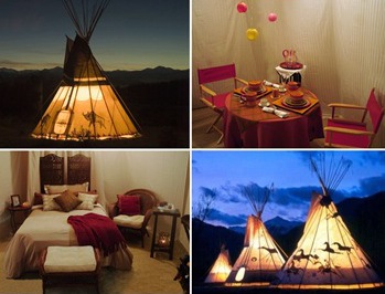 teepee suite from perfect earth tours :: luxury eco-tourism