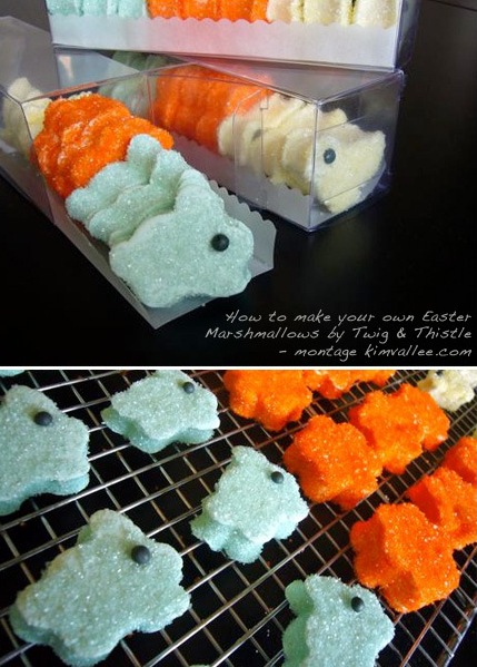homemade easter marshmallow peeps by twig and thistle