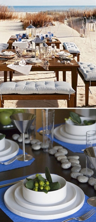 By the sea dinner party theme by Pottery Barn and The Home Port