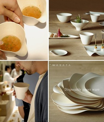 wasara disposable paper dinnerware
