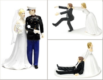 Marines cake topper at The Knot