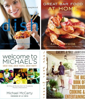 james beard cookbook awards :: dish entertains :: great bar food at home :: welcome to michael's :: big book of outdoor cooking entertaining