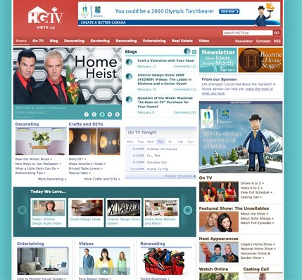 hgtv.ca new web design