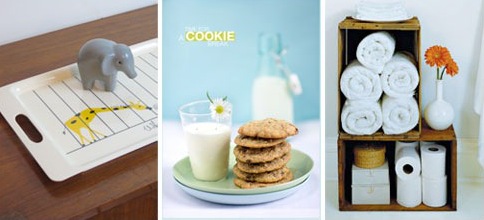 shinki katoh trays :: cookies by la tartine gourmande :: repurposed housewares by real simple