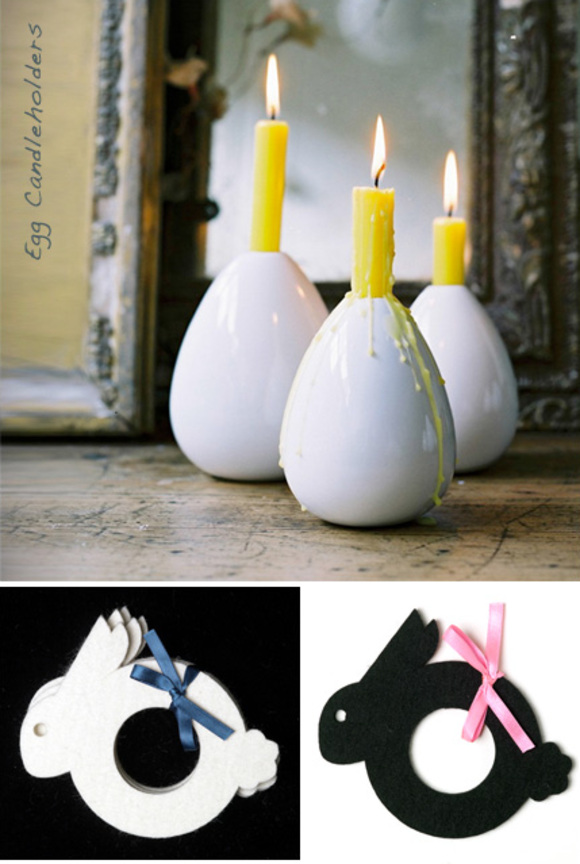 michelle mason\'s design :: egg candle holders :: rabbit bunny coasters and napkin holders