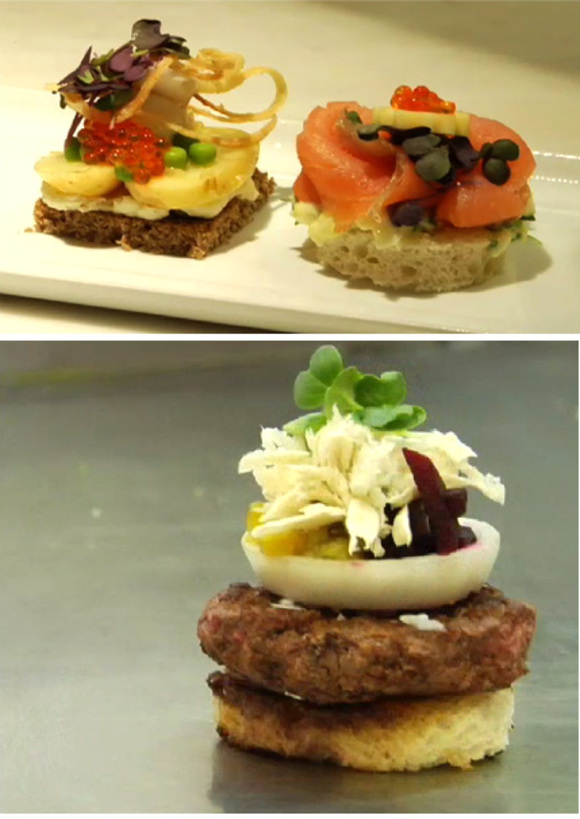 smushies open-faced sandwiches at cafe royal