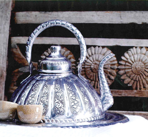 copper tinned teapot at le souk