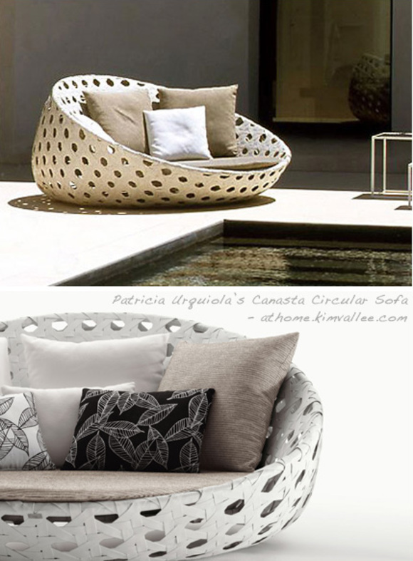 canasta circular chair designed by patricia urquiola