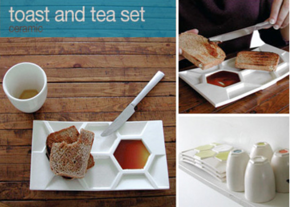 toast and tea ceramic set by jason neufeld