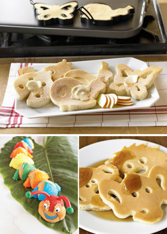 garden creatures and jungle pancake molds :: caterpillar cakelet pan at williams-sonoma 
