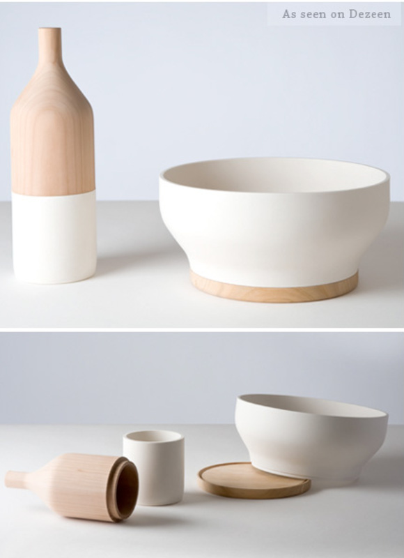 postfossil fruit vase and bowl