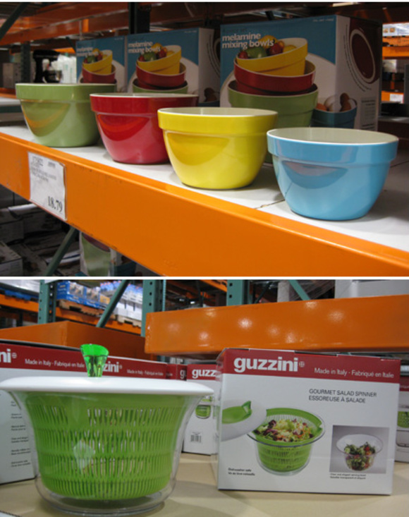 melamine mixing bowls :: salad spinner costco