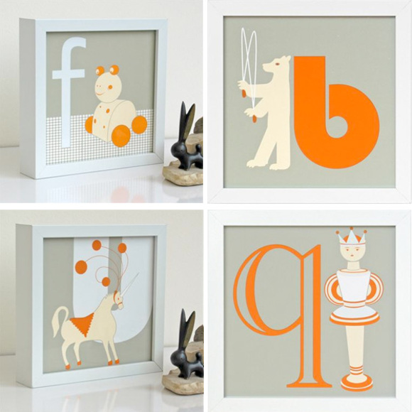 single alphabet prints by binth