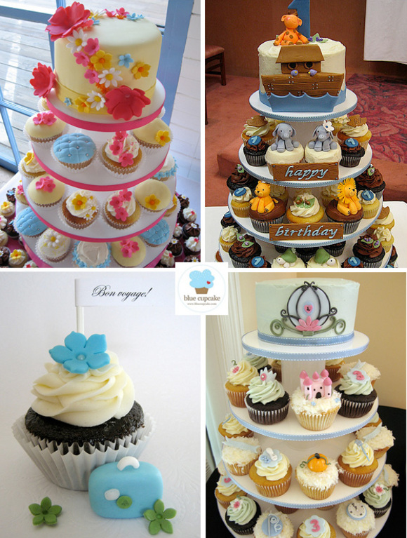 fabulous cupcake tower creations by blue cupcake