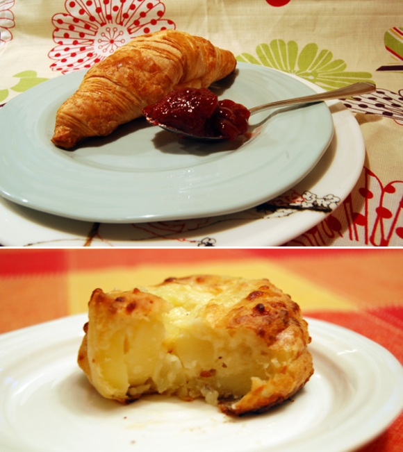 gastronomia frozen gourmet French food :: croissant and gratin dauphinois