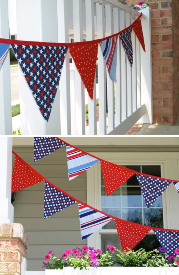 patriotic bunting banner flags by springchick on etsy
