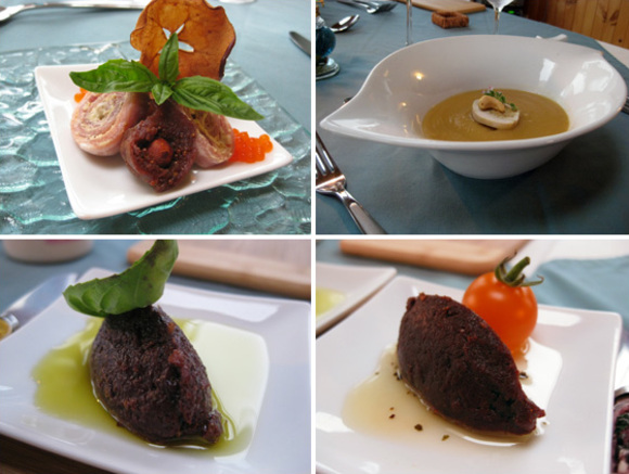 amuse-bouche and soup at basilic et cacao