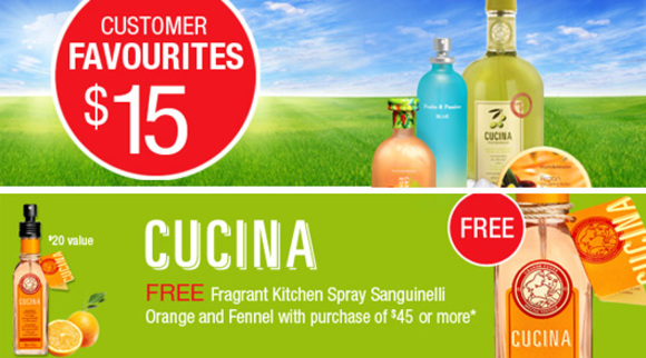 free cucina scent with sale alert from fruits and passion
