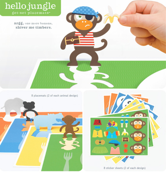 get-set placemats hello jungle by hello hanna