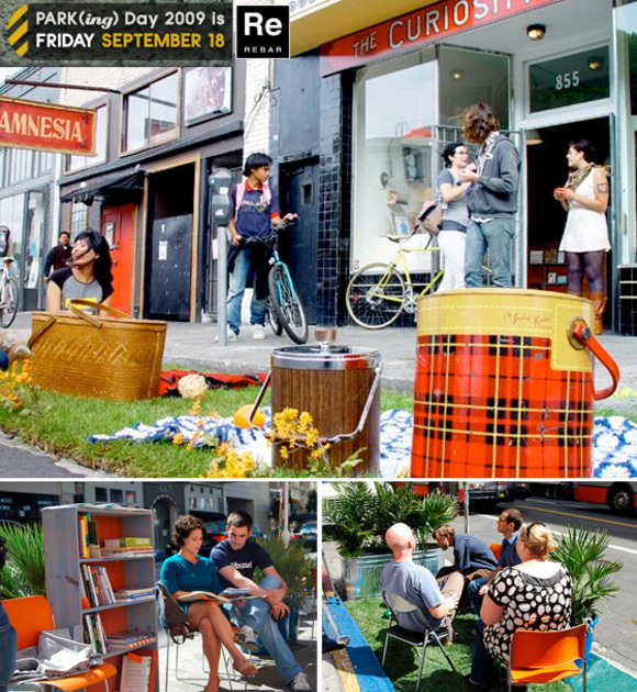 photos of previous PARK(ing) day events