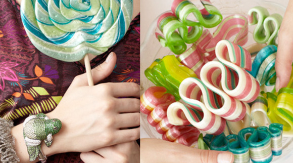 anthropologie candy styled photos for their bracelets