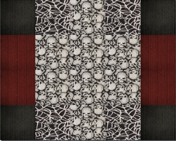 halloween rug with flor tiles
