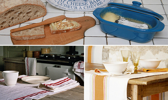 french country table linens and cheese warmer at arthur quentin