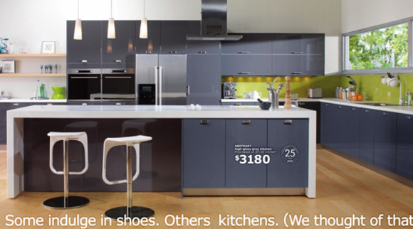 akurum kitchen with high-gloss grey abstrakt by ikea