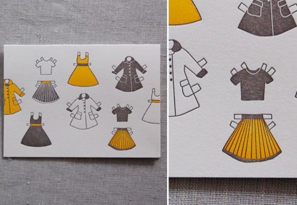 paper doll note cards designed by linda & harriett