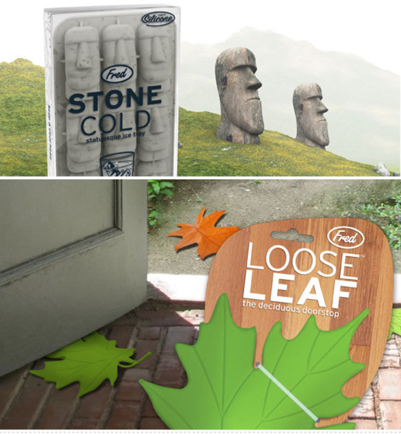 fred & friends stone cold ice tray :: loose leaf doorstop