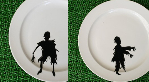 zombie plates handmade by soule on etsy