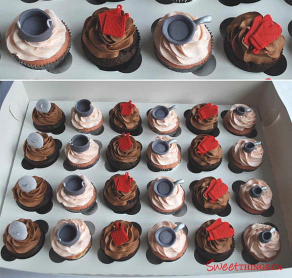 cookware cupcakes by sweet things