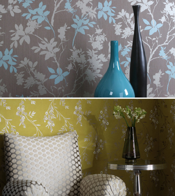 arthouse wallpapers:: the teal eco paper and the vintage radiance pattern