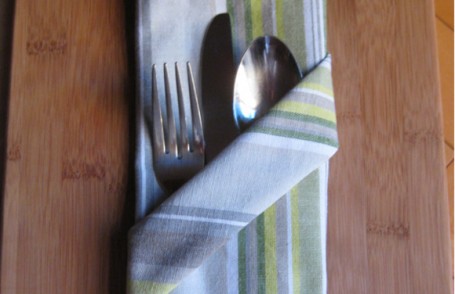 Napkin Folding: Diagonal Pocket for a Fresh Look - At Home with Kim Vallee