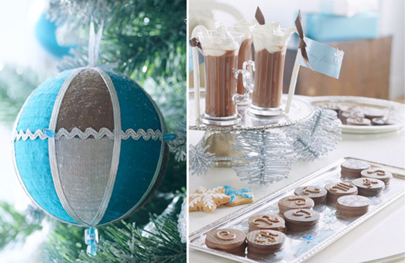 blue and brown holiday decorations :: better homes and gardens