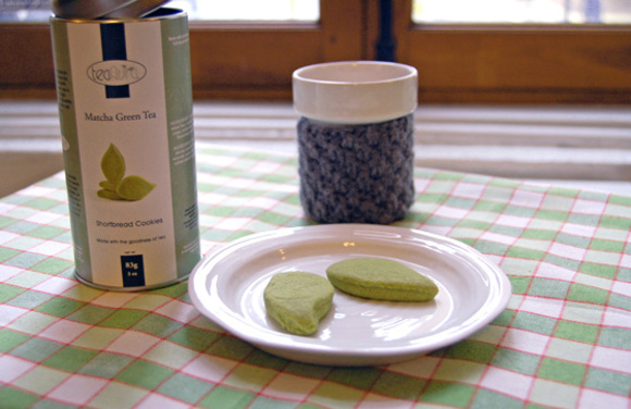 tea aura's matcha green tea shortbread cookies