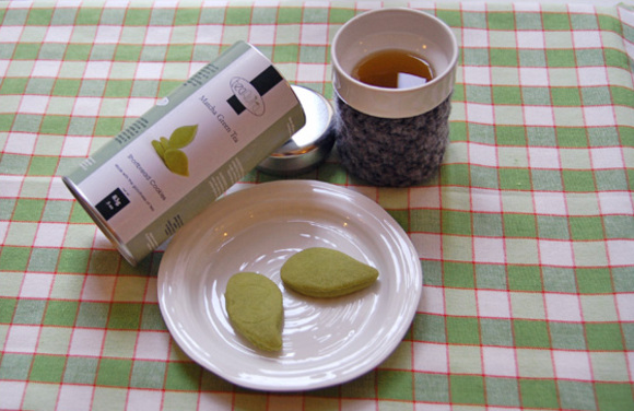 matcha green tea shortbread cookies by tea aura