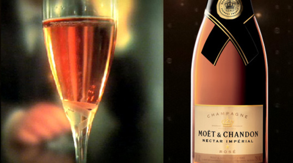 toasting new year with moet and chandon nectar imperial rose