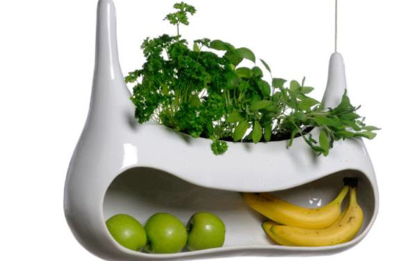 Mans Salomonsen Cocoon includes a fruit storage and herbs planters