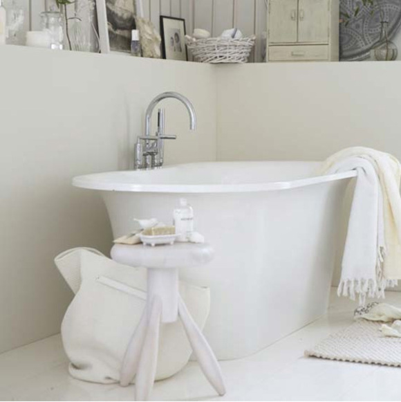 living etc many tones of whites for a spa bathroom