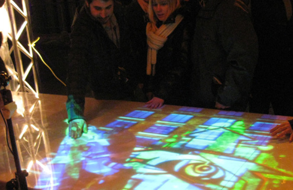 interactive image table at nuit blanche in montreal