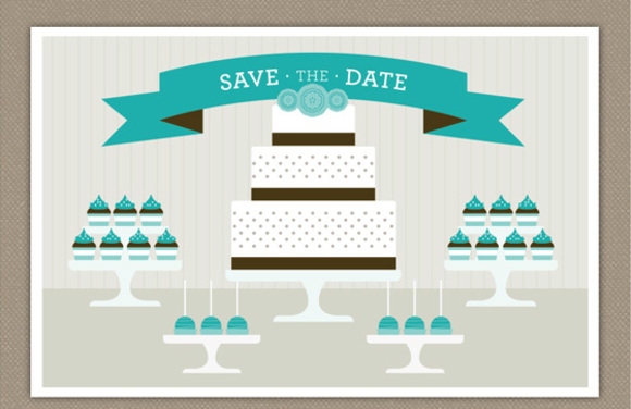 save the date and congratulations postcard designed by maddy of the inspired bride