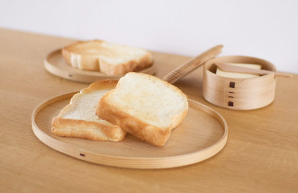 wooden butter dish and plates by oji & design