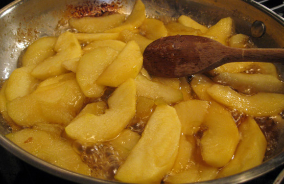 cooked apple topping