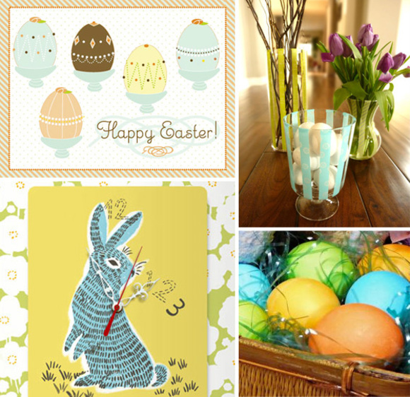 easter mood board in spring muted colors