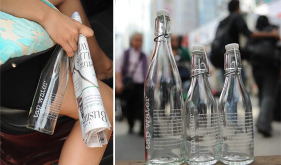glass bottle by tap water bottles available in two formats