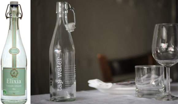 reusable glass bottles for drinking tap water in style