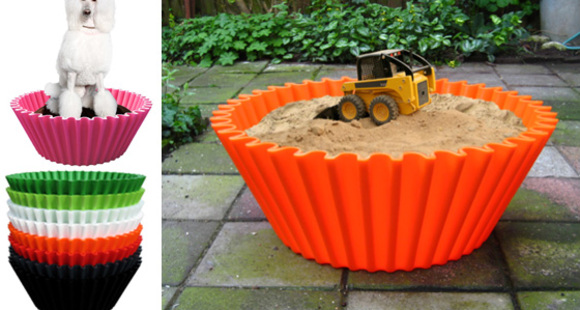 multi-purpose sweet cake tub by beerd van stokkum in an array of colors